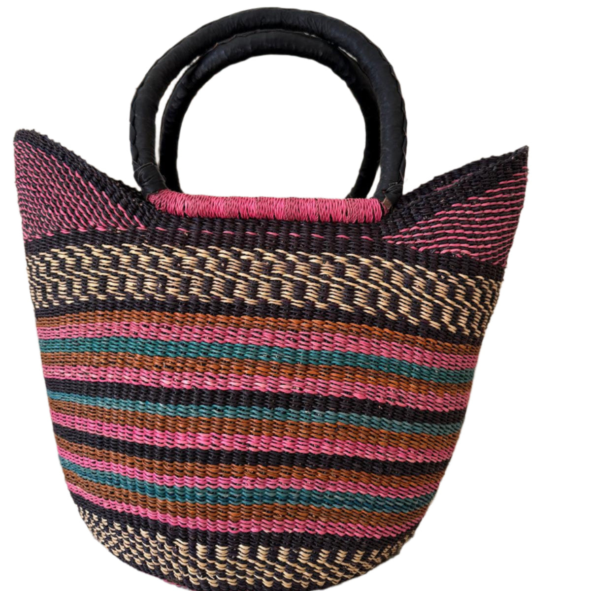 Ghanaian with Leather Handles