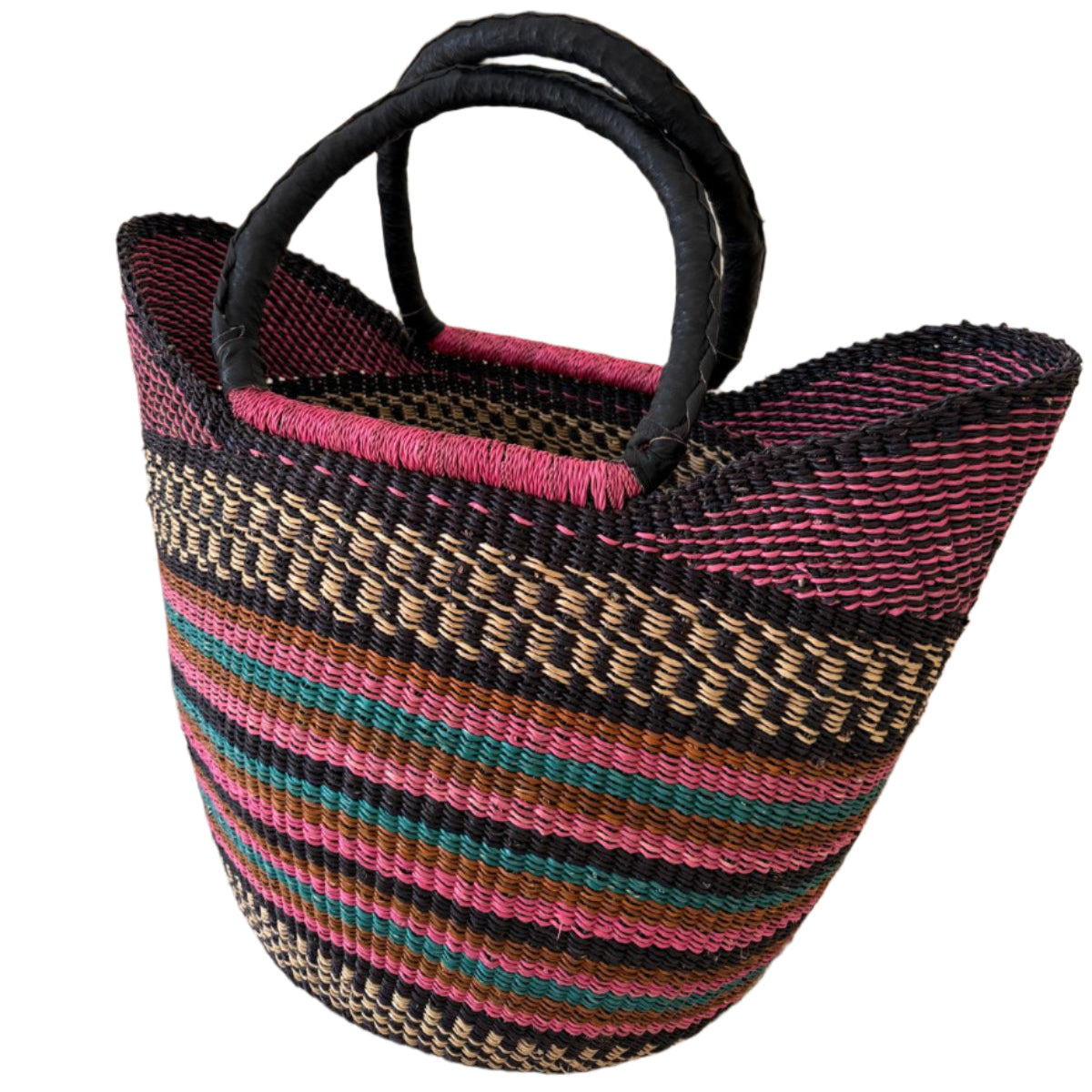Ghanaian with Leather Handles