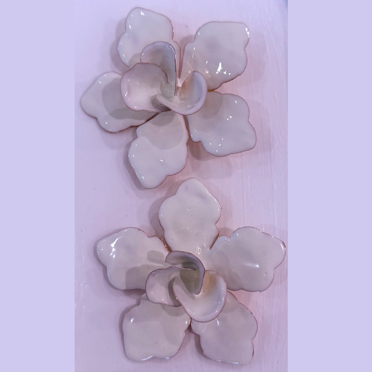 Enamelled Flower Earrings