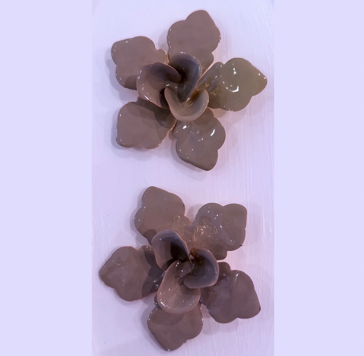 Enamelled Flower Earrings