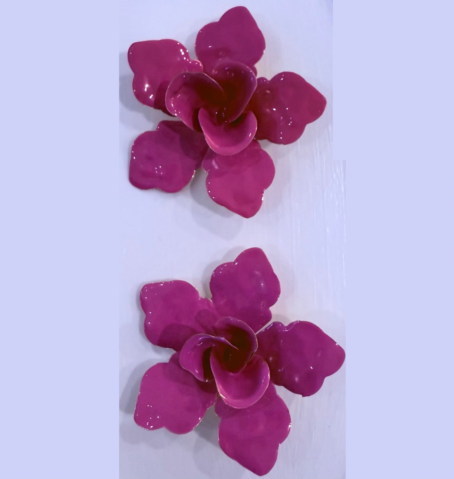 Enamelled Flower Earrings