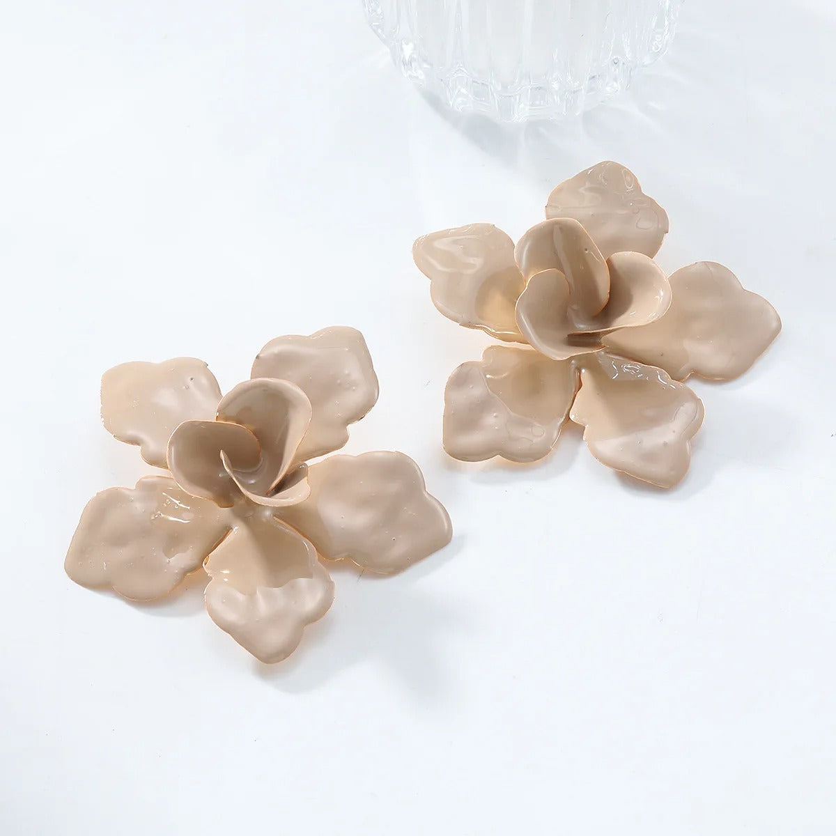 Enamelled Flower Earrings