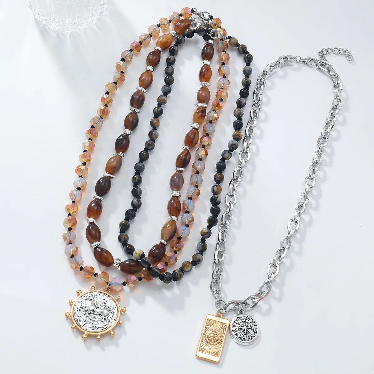 Breaded and charms Necklaces