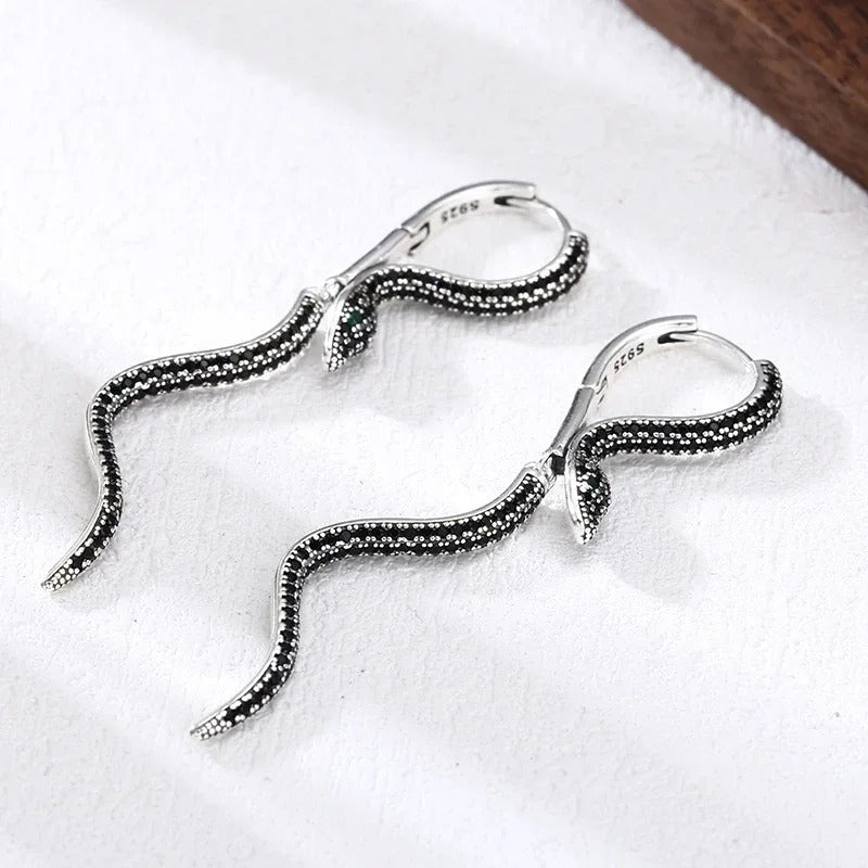 Snake Silver Earrings