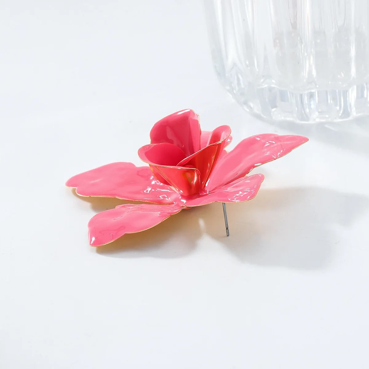 Enamelled Flower Earrings