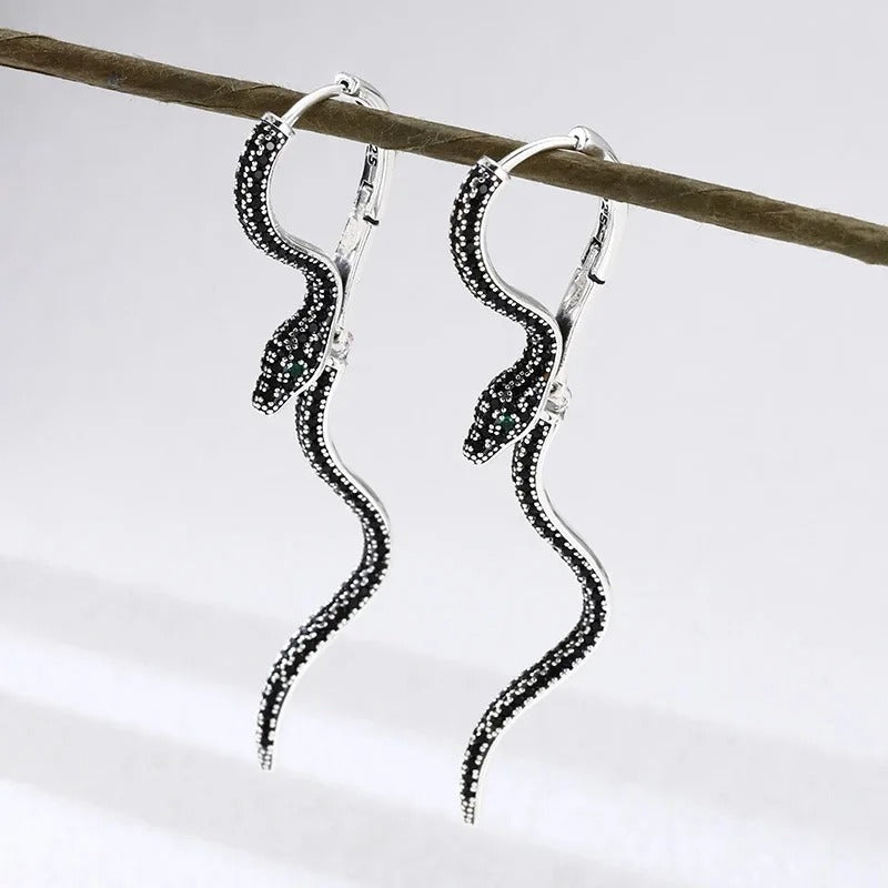 Snake Silver Earrings