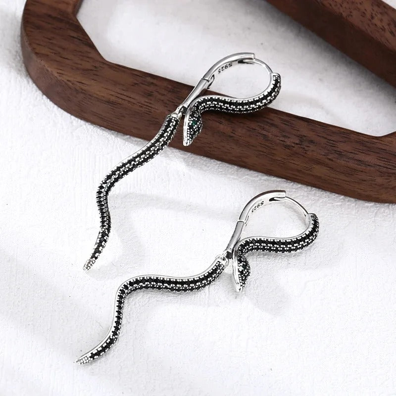 Snake Silver Earrings
