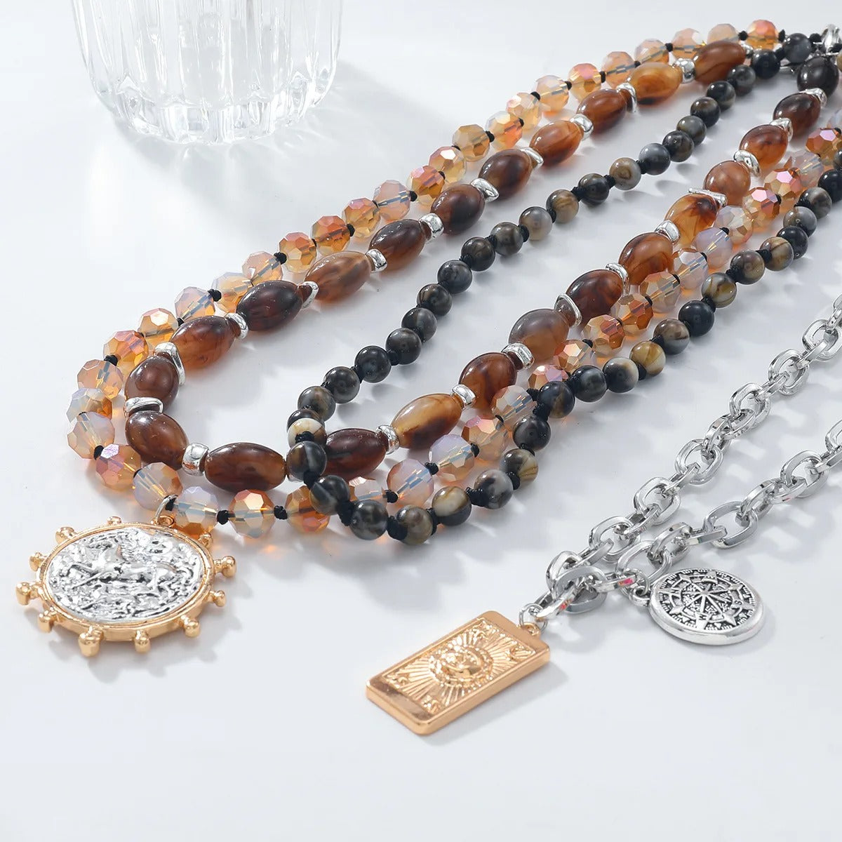 Breaded and charms Necklaces