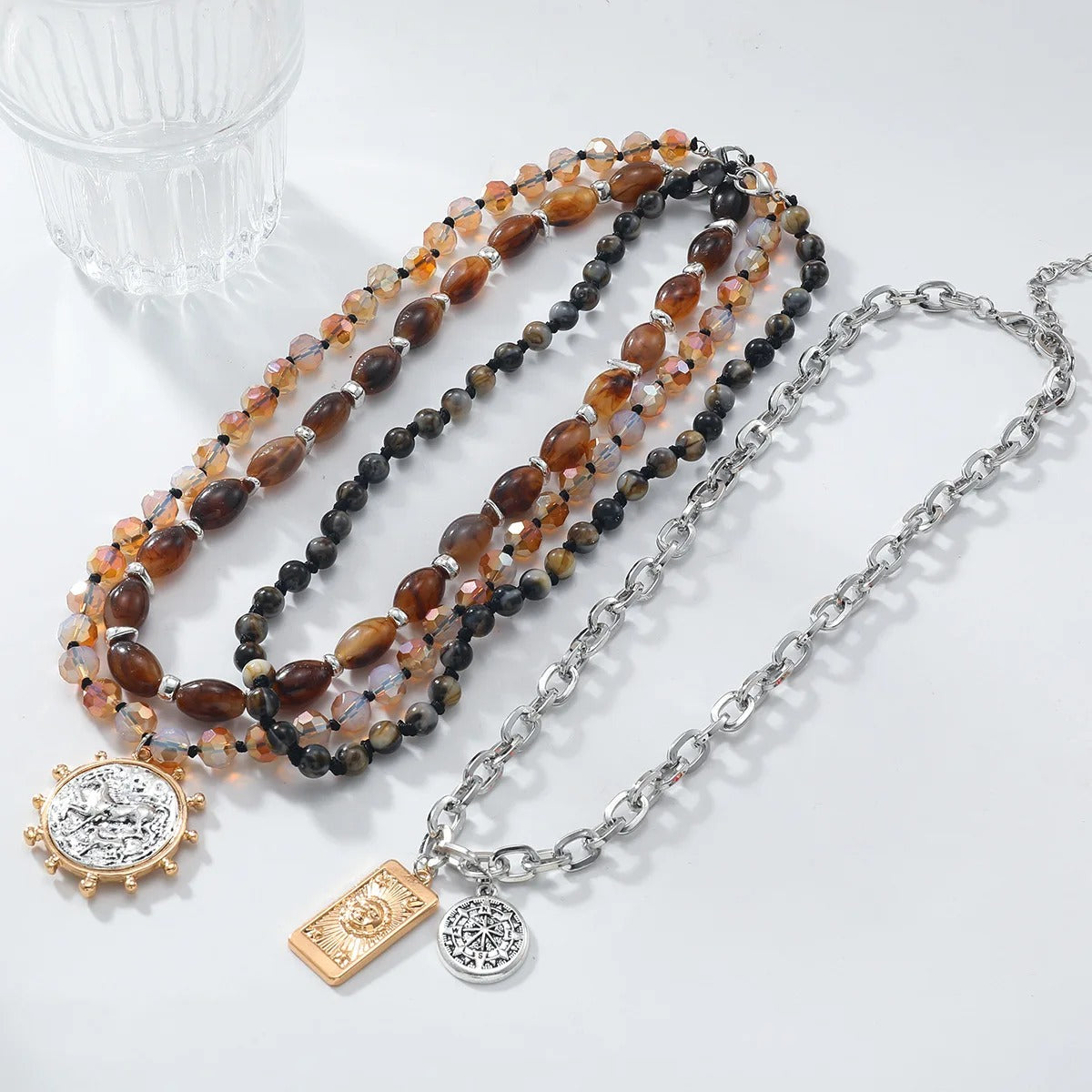Breaded and charms Necklaces