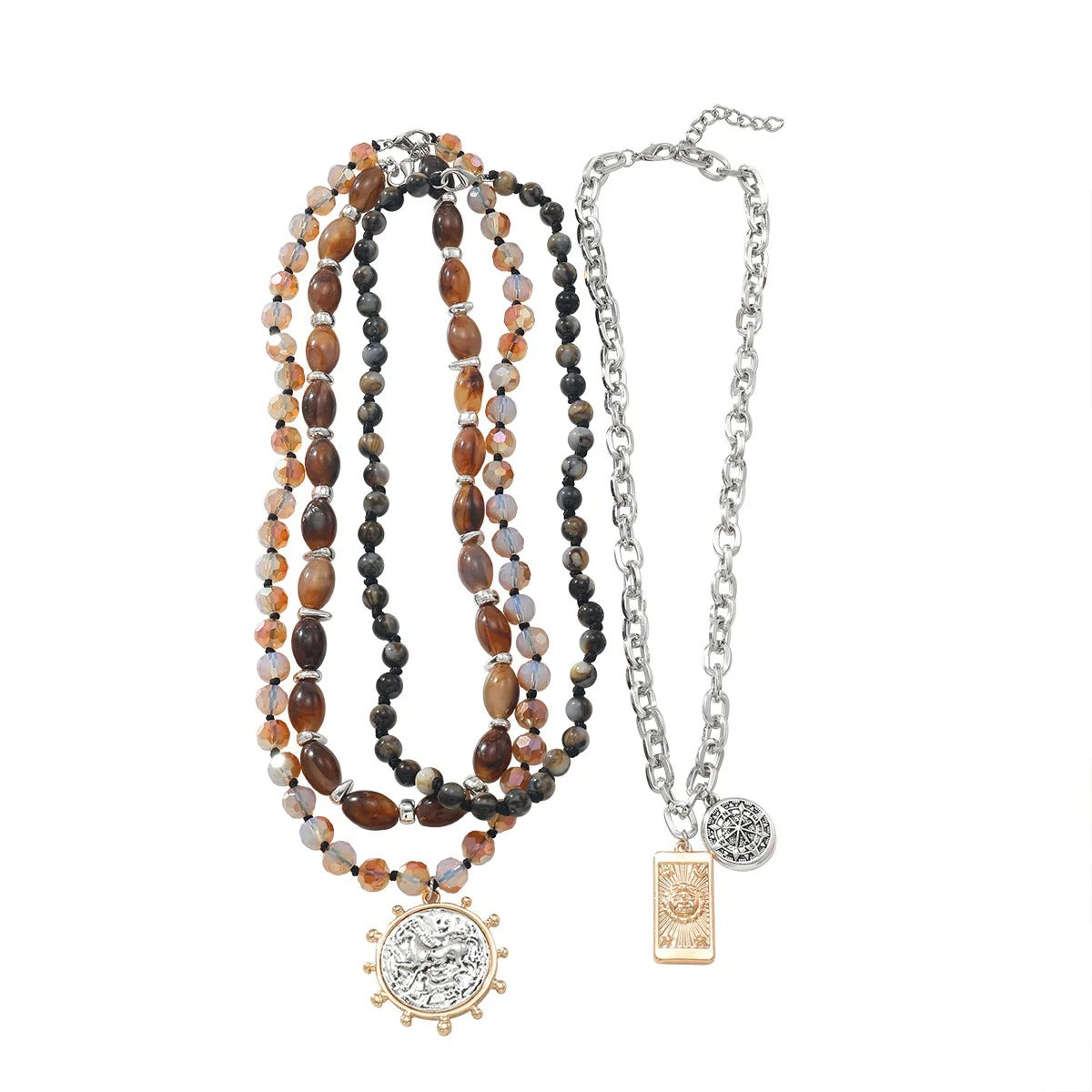 Breaded and charms Necklaces