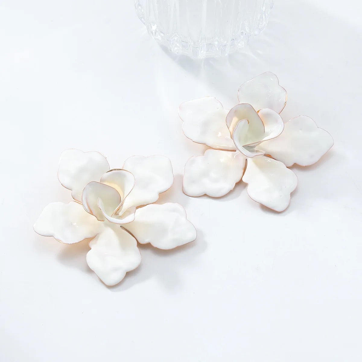 Enamelled Flower Earrings