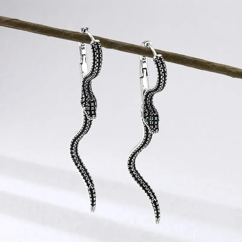 Snake Silver Earrings