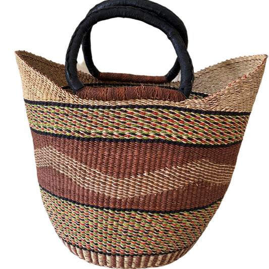 Ghanaian  with Leather Handles