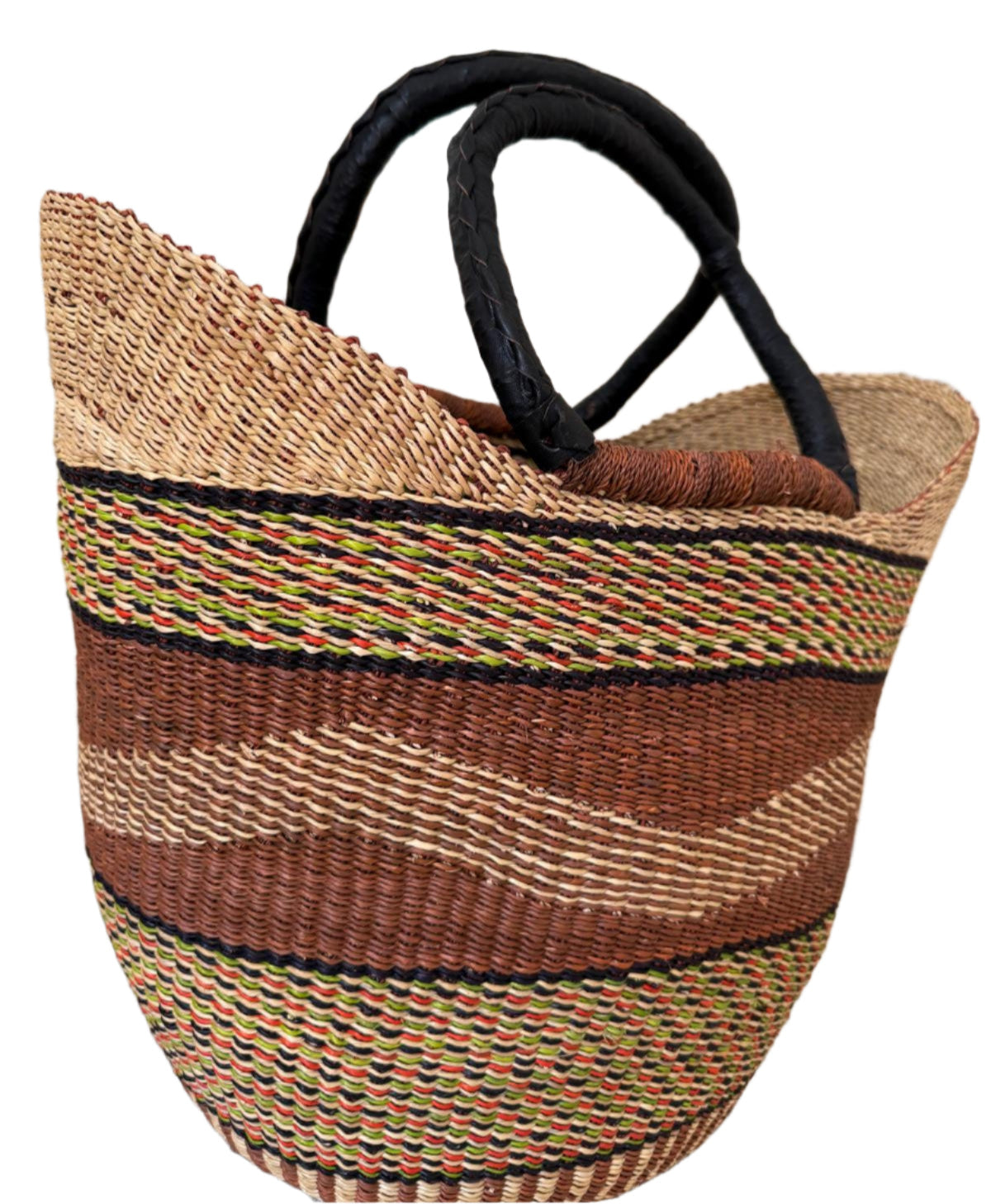 Ghanaian  with Leather Handles