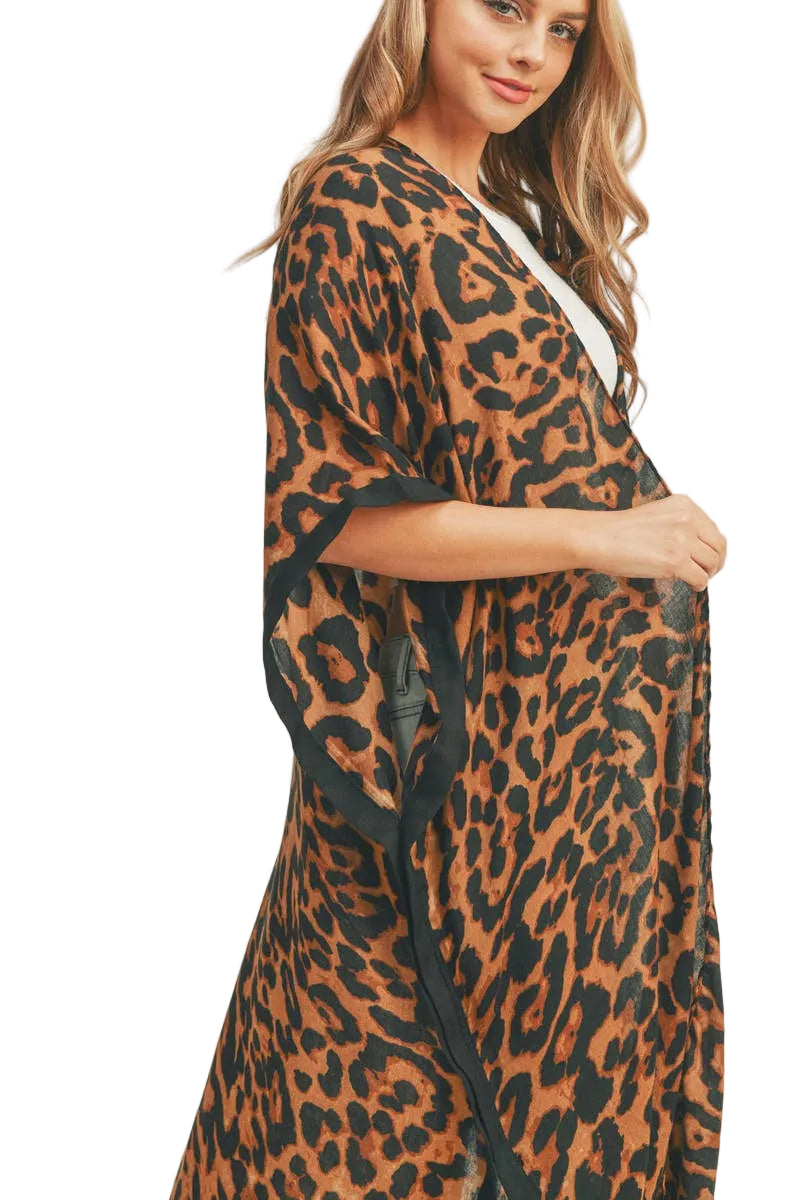 Leopard Print Kimono