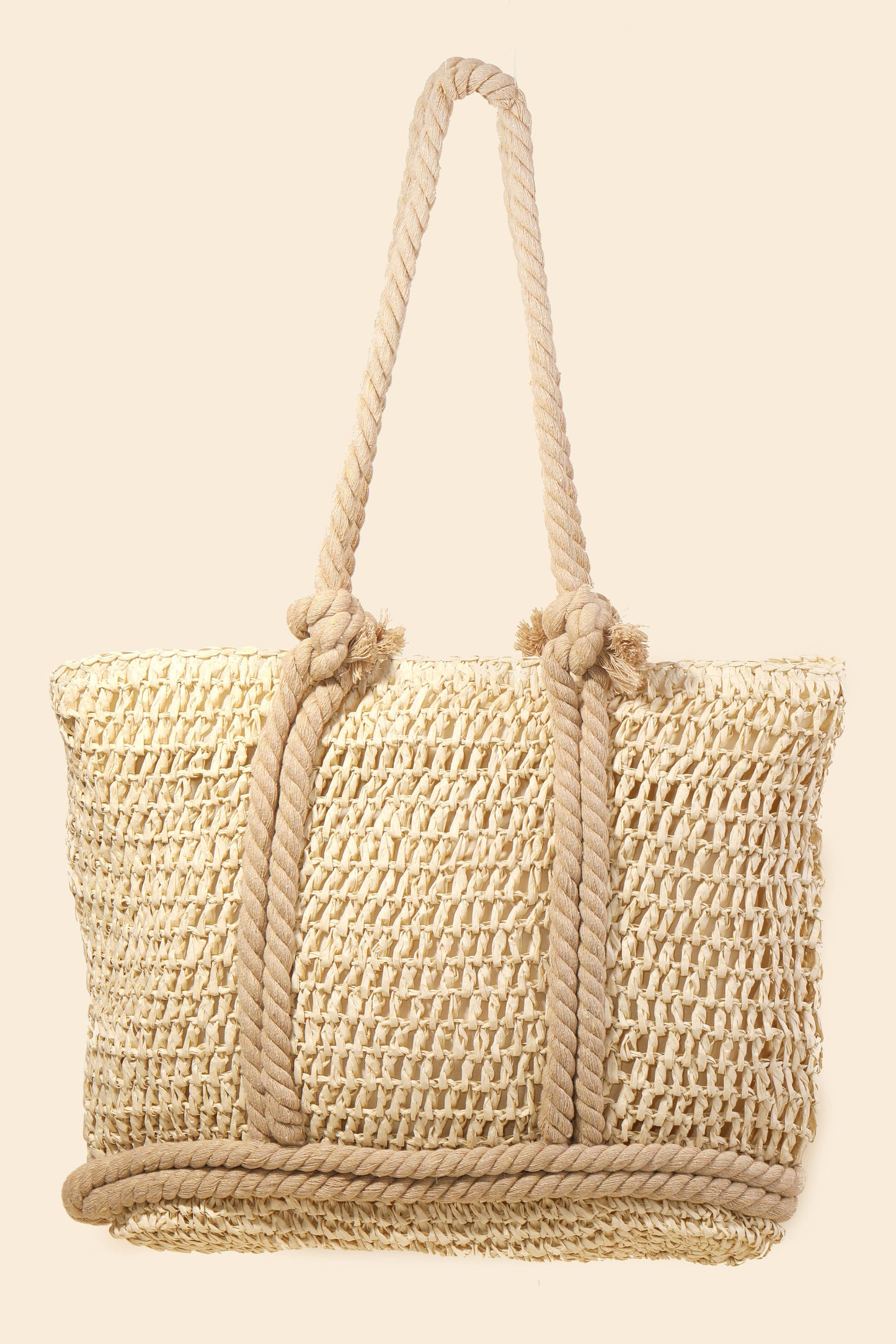 Bari Rope Handle Straw Tote Bag