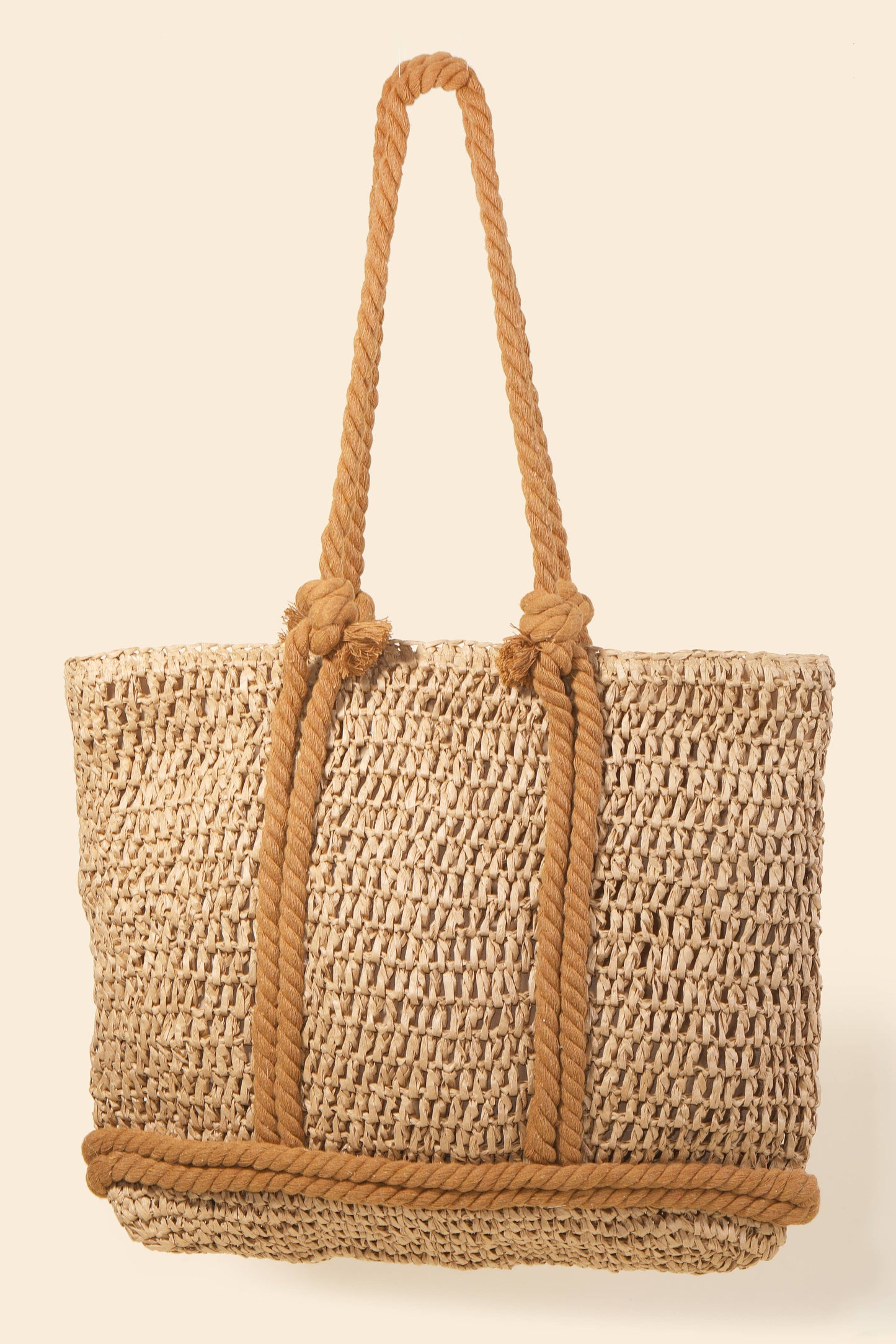 Bari Rope Handle Straw Tote Bag