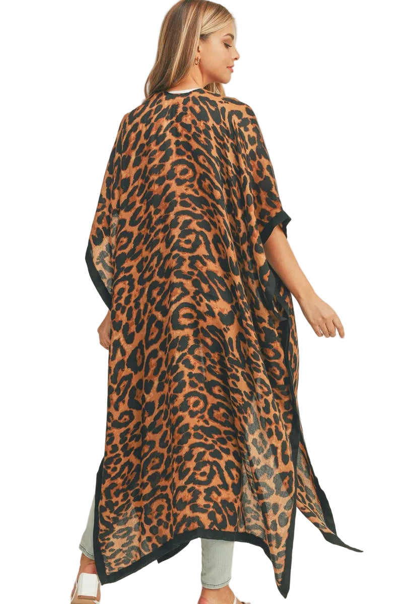 Leopard Print Kimono