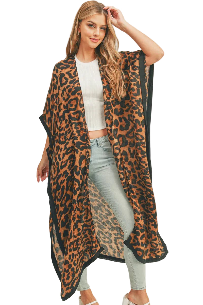 Leopard Print Kimono
