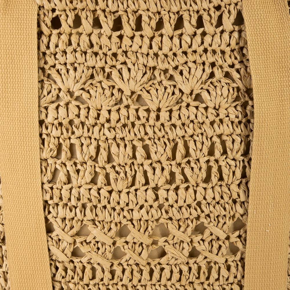Florence Large Straw Braided Tote Bag With Hat Holder