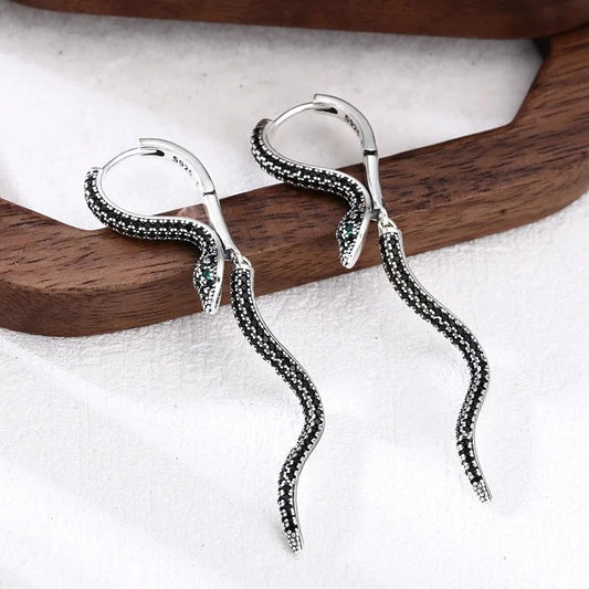 Snake Silver Earrings