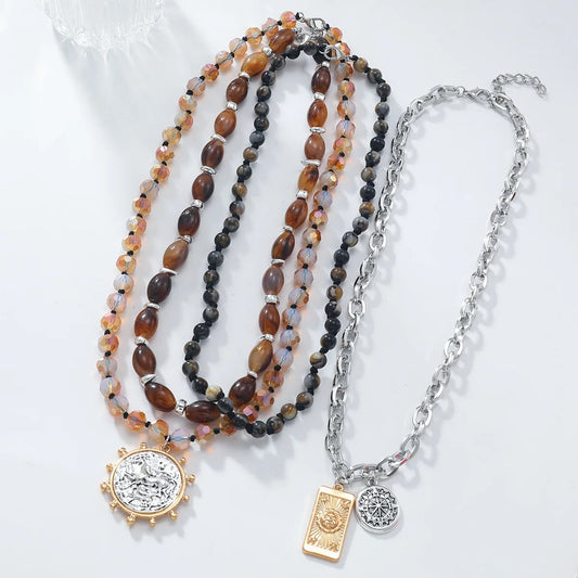 Breaded and charms Necklaces