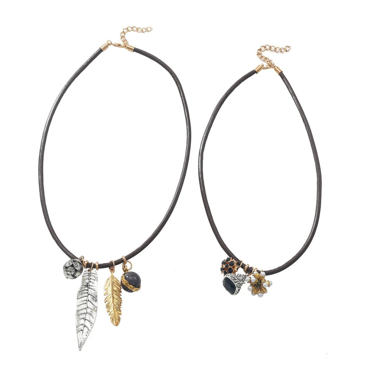 Feather Charm Necklaces